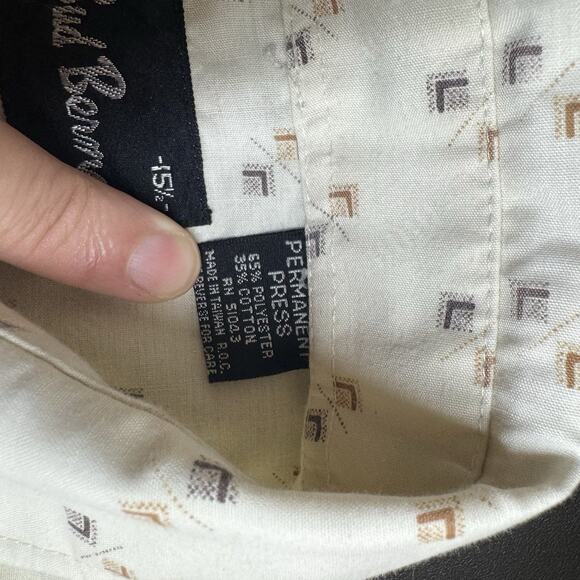 Vintage Bud Berma Men’s Short Sleeve Button-up Size Medium (15 1/2) - Picture 3 of 7